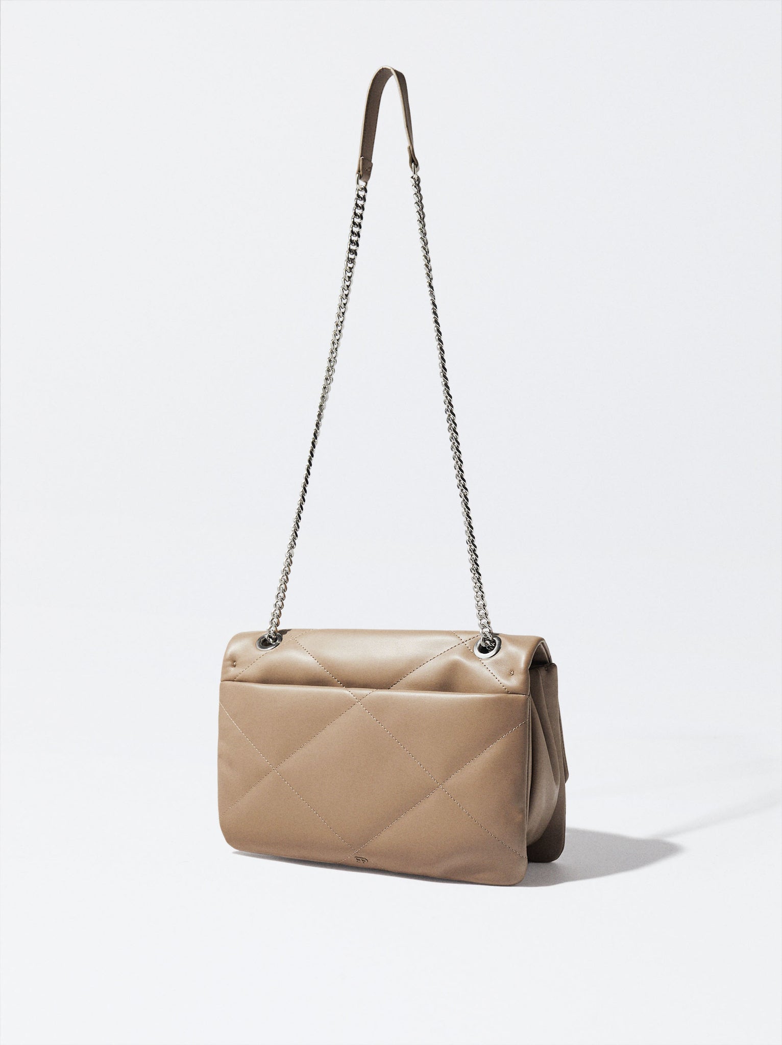 Quilted Crossbody Bag With Chain
