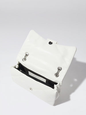 Quilted Crossbody Bag With Chain