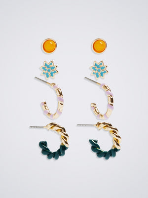 Set Of Earrings With Stone