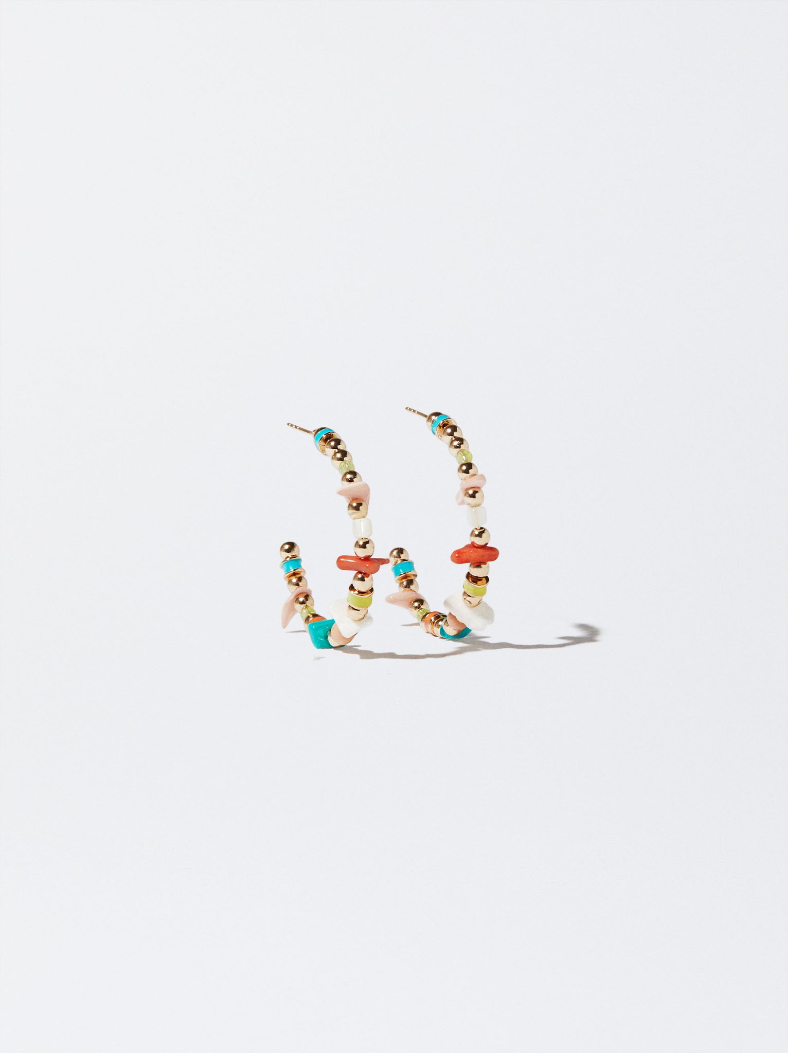 Resin Multicoloured Hoop Earrings