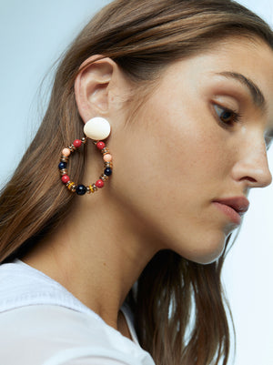 Multicoloured Hoop Earrings