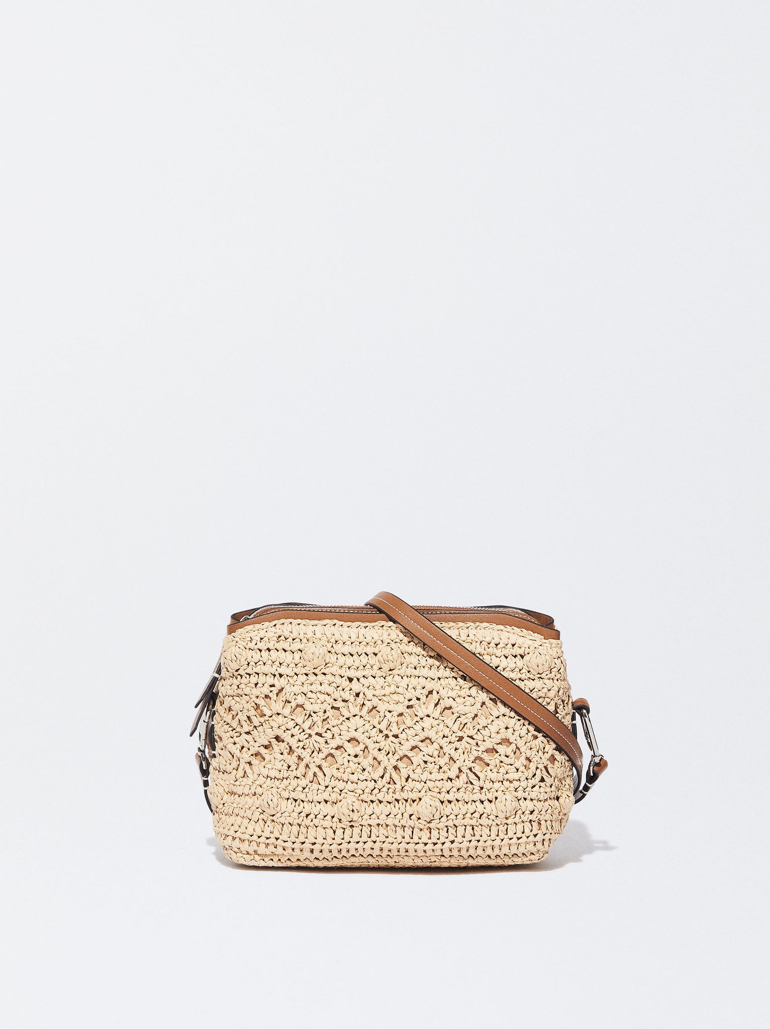 Straw Effect Crossbody Bag Parfois