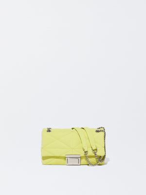 Quilted Crossbody Bag With Chain