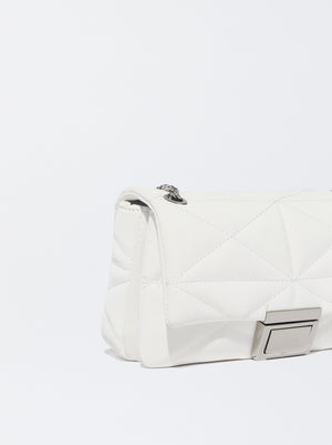 Quilted Crossbody Bag With Chain