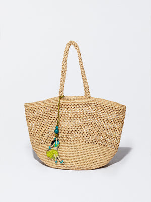 Straw-Effect Tote Bag