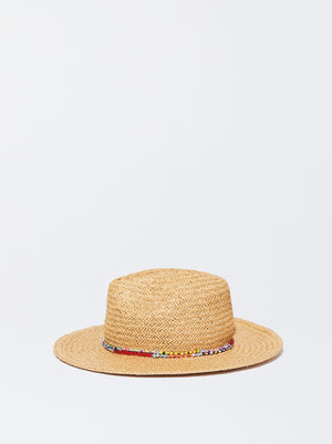 Braided Hat With Beads