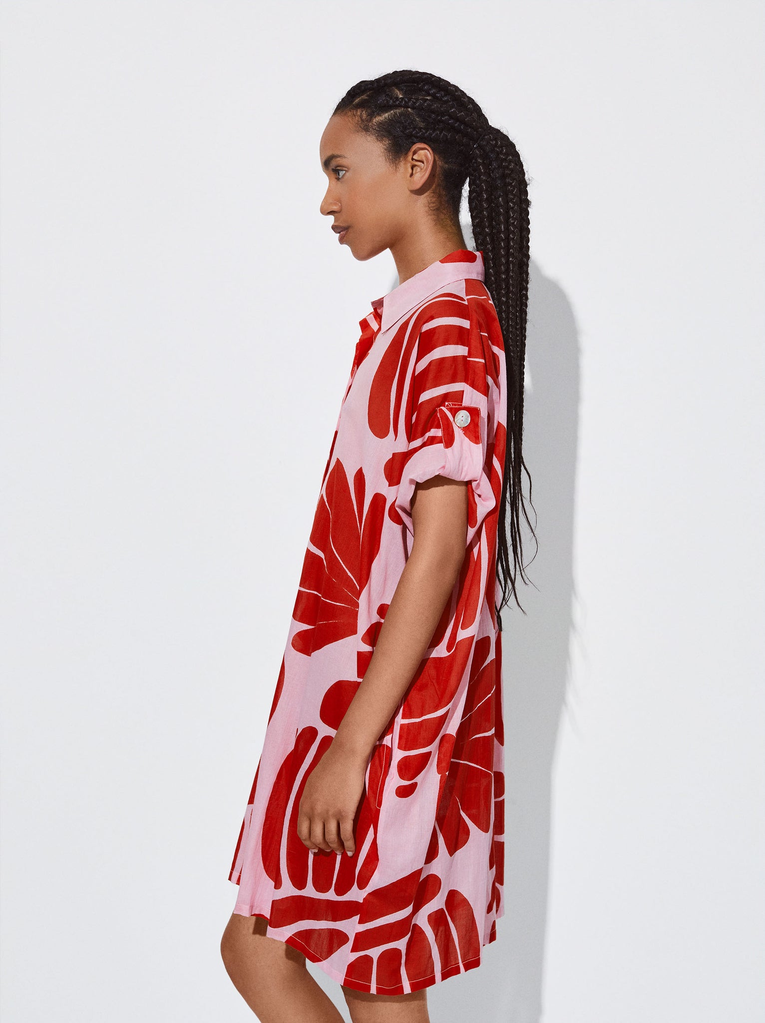 Printed Shirt Dress