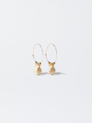 Hoop Earrings With Seashell