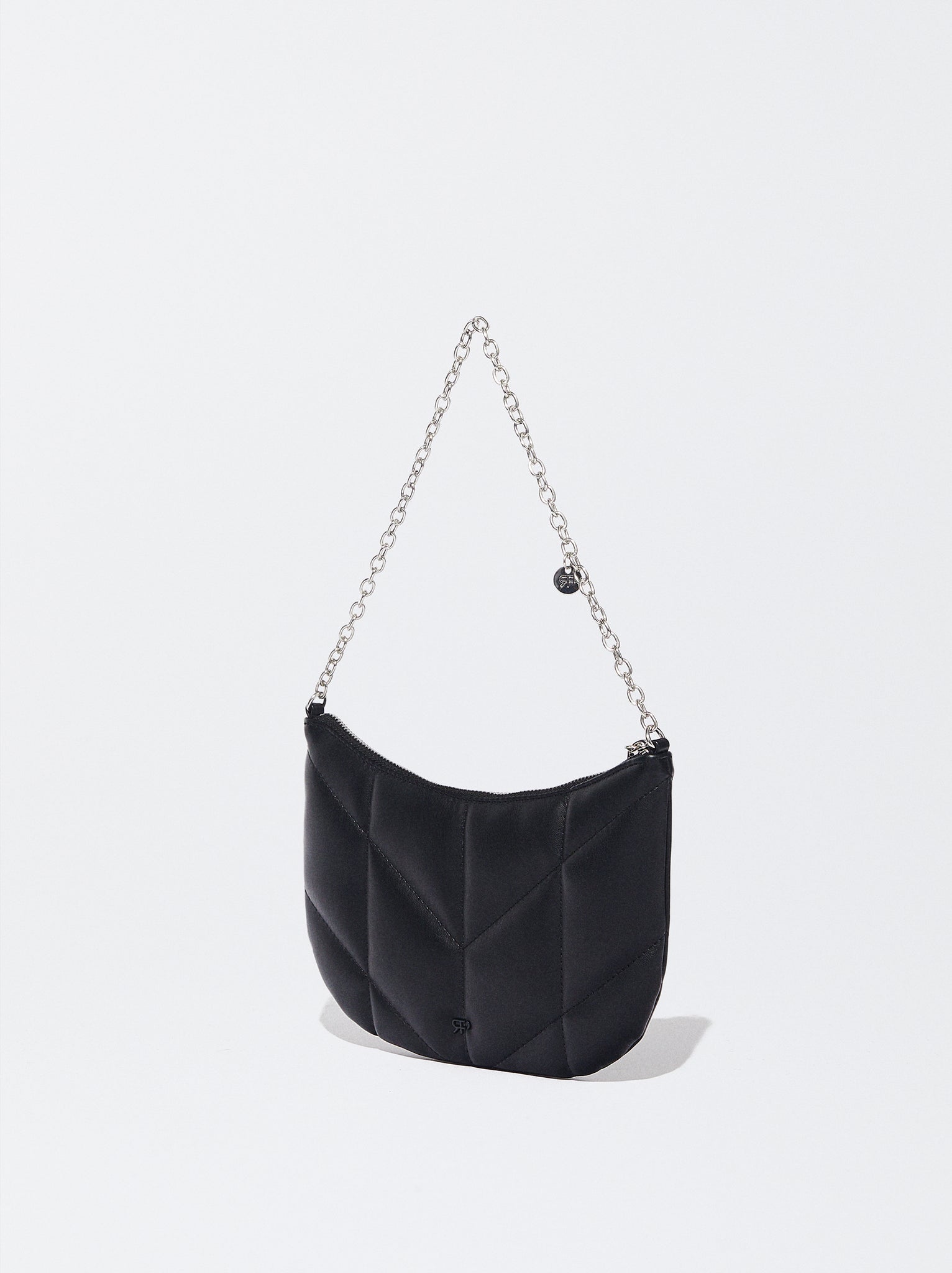 Quilted Crossbody Bag With Chain
