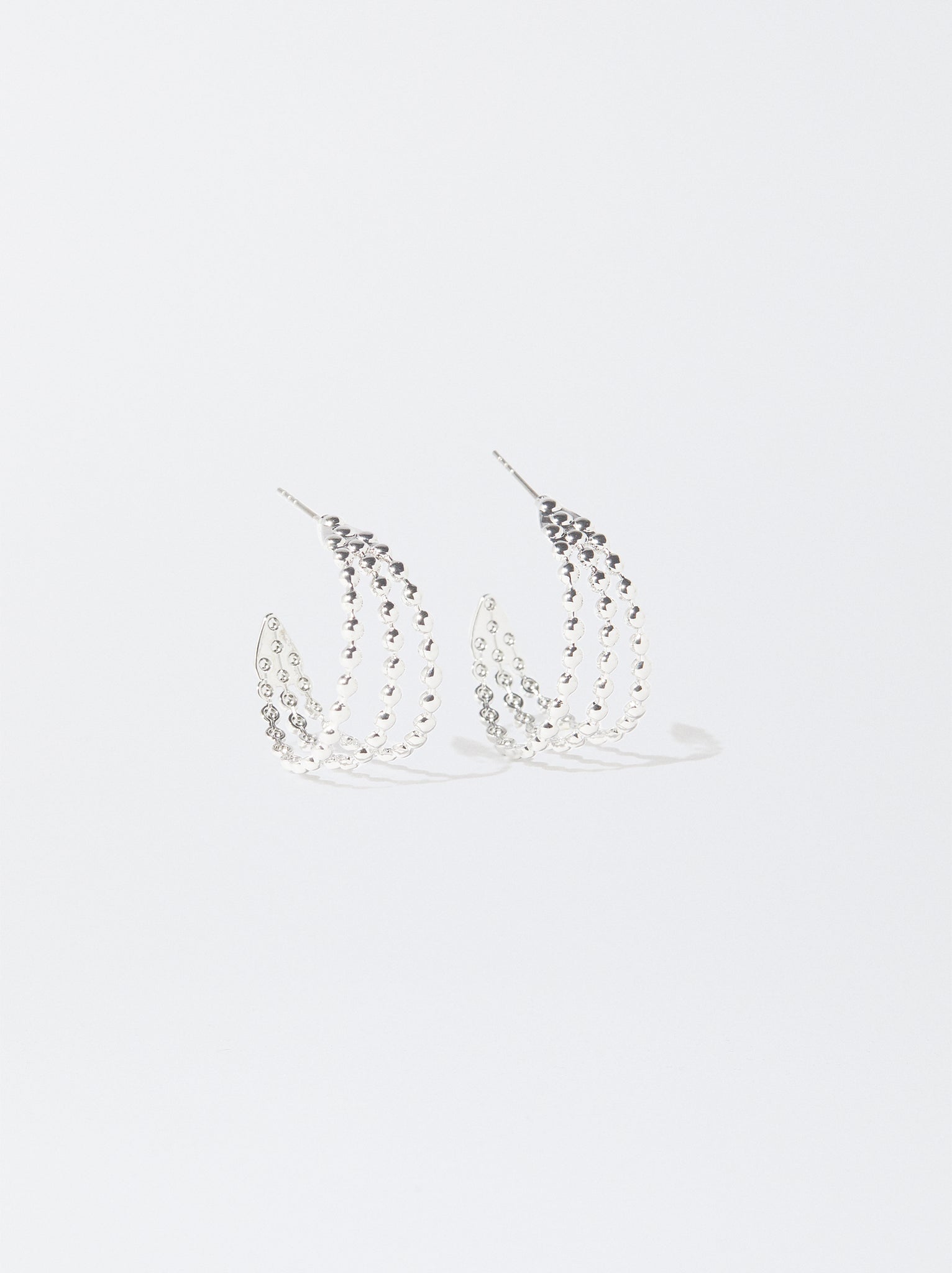 Silver-Plated Hoop Earrings