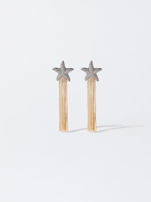 Star Earrings And Zirconia
