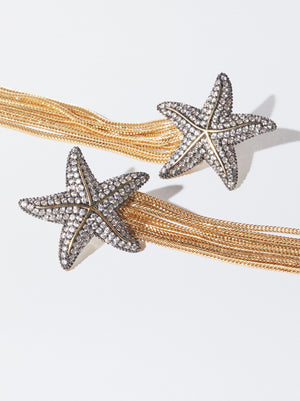 Star Earrings And Zirconia