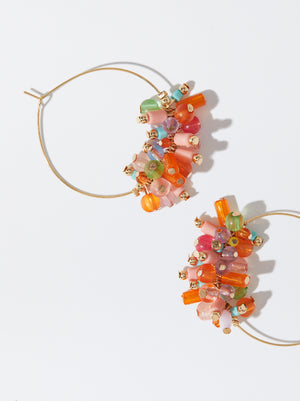Beaded Hoop Earrings