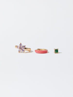 Set Of Cubic Zirconia Earrings
