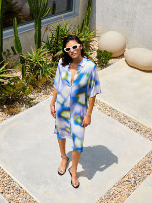 Printed Shirt Dress