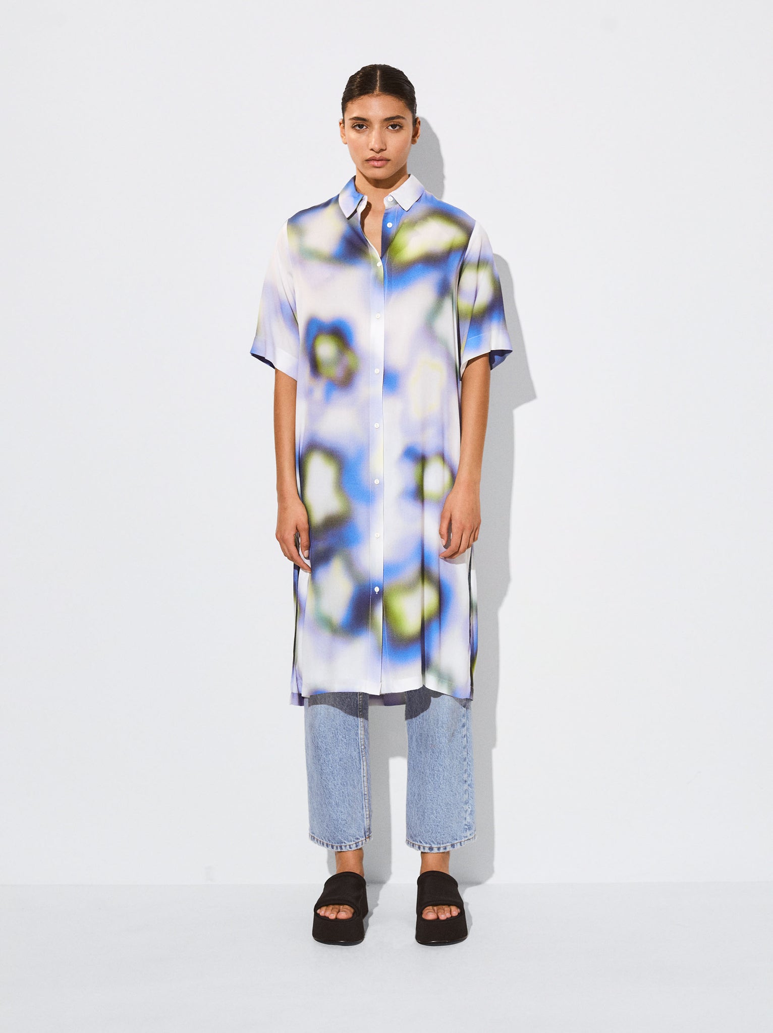 Printed Shirt Dress